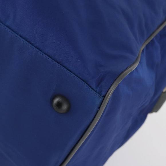 PRADA Sports Boston Bag Nylon 2way Blue Silver Auth BA8019