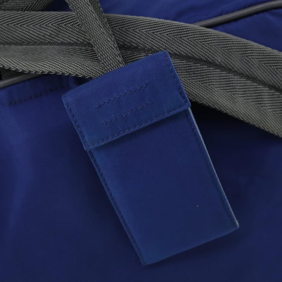 PRADA Sports Boston Bag Nylon 2way Blue Silver Auth BA8019