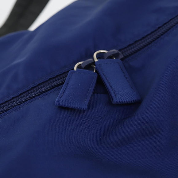 PRADA Sports Boston Bag Nylon 2way Blue Silver Auth BA8019