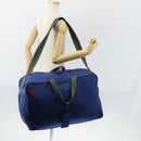 PRADA Sports Boston Bag Nylon 2way Blue Silver Auth BA8019-27