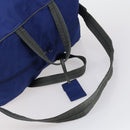 PRADA Sports Boston Bag Nylon 2way Blue Silver Auth BA8019-7