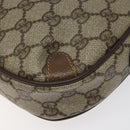 GUCCI GG Supreme Web Sherry Line Bag PVC Beige Gold 156 02 066 Auth BA802-14