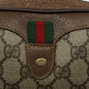 GUCCI GG Supreme Web Sherry Line Bag PVC Beige Gold 156 02 066 Auth BA802-14