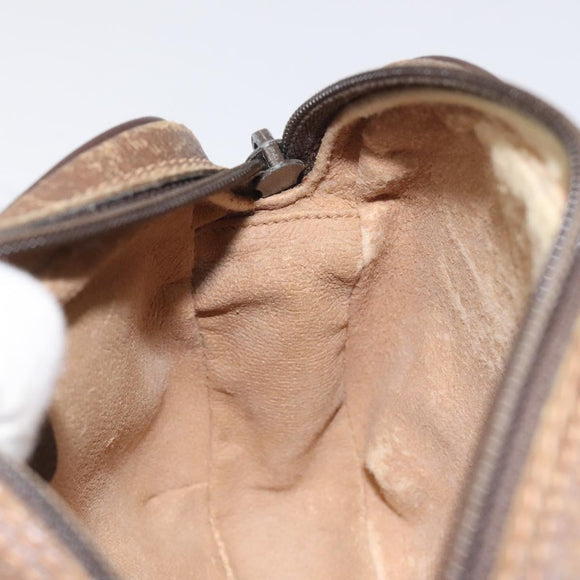 GUCCI GG Supreme Web Sherry Line Bag PVC Beige Gold 156 02 066 Auth BA802