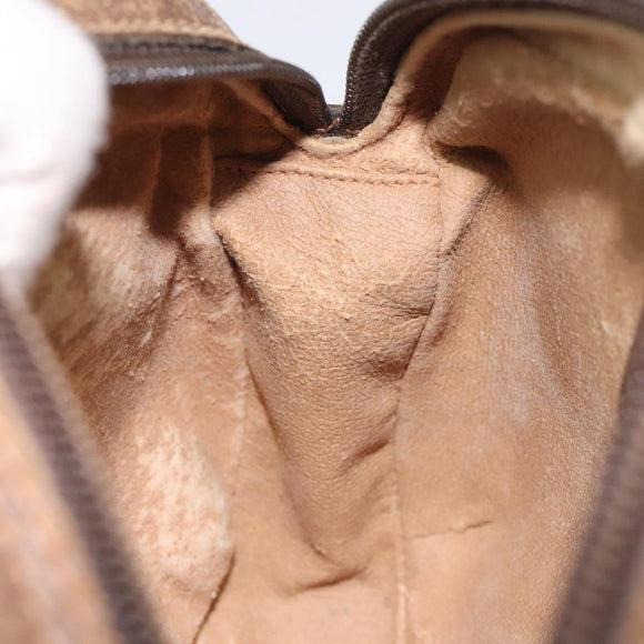 GUCCI GG Supreme Web Sherry Line Bag PVC Beige Gold 156 02 066 Auth BA802