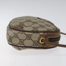 GUCCI GG Supreme Web Sherry Line Bag PVC Beige Gold 156 02 066 Auth BA802-3