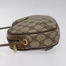 GUCCI GG Supreme Web Sherry Line Bag PVC Beige Gold 156 02 066 Auth BA802-4