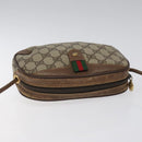 GUCCI GG Supreme Web Sherry Line Bag PVC Beige Gold 156 02 066 Auth BA802-6