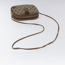 GUCCI GG Supreme Web Sherry Line Bag PVC Beige Gold 156 02 066 Auth BA802-7