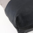 Miu Miu Tote Bag Leather Black Gray Auth BA8020-9