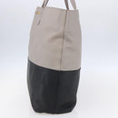 Miu Miu Tote Bag Leather Black Gray Auth BA8020-4