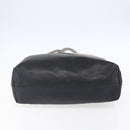 Miu Miu Tote Bag Leather Black Gray Auth BA8020-5