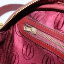 CARTIER Must Line Shoulder Bag Leather Bordeaux Gold Auth BA8021-20