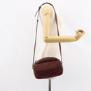 CARTIER Must Line Shoulder Bag Leather Bordeaux Gold Auth BA8021-23