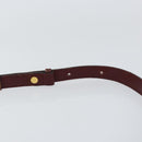 CARTIER Must Line Shoulder Bag Leather Bordeaux Gold Auth BA8021-8