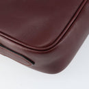 CARTIER Must Line Shoulder Bag Leather Bordeaux Gold Auth BA8022-13