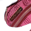 CARTIER Must Line Shoulder Bag Leather Bordeaux Gold Auth BA8022-16