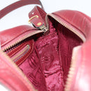 CARTIER Must Line Shoulder Bag Leather Bordeaux Gold Auth BA8022-18