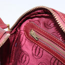 CARTIER Must Line Shoulder Bag Leather Bordeaux Gold Auth BA8022-20