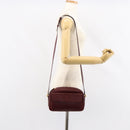 CARTIER Must Line Shoulder Bag Leather Bordeaux Gold Auth BA8022-23
