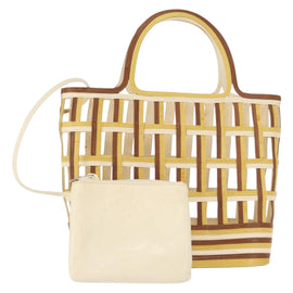 PRADA Hand Bag Leather Brown Auth BA8023