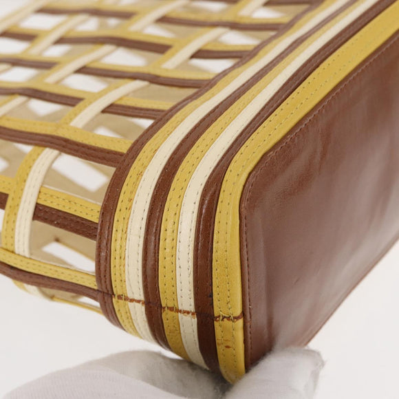 PRADA Hand Bag Leather Brown Auth BA8023