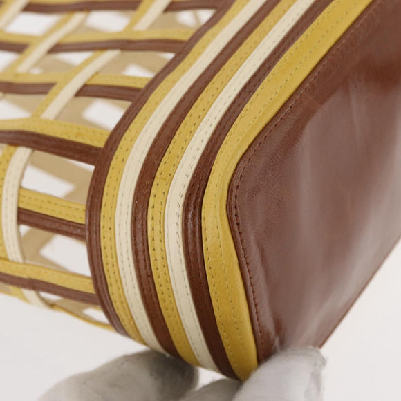 PRADA Hand Bag Leather Brown Auth BA8023