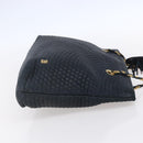 BALLY Quilted Chain Shoulder Bag Leather Navy Gold Auth BA8025-4