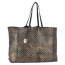 BOTTEGA VENETA INTRECCIATO Tote Bag Leather Black Gold Auth BA8028-1