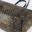 BOTTEGA VENETA INTRECCIATO Tote Bag Leather Black Gold Auth BA8028-9