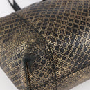 BOTTEGA VENETA INTRECCIATO Tote Bag Leather Black Gold Auth BA8028-14