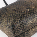 BOTTEGA VENETA INTRECCIATO Tote Bag Leather Black Gold Auth BA8028-16
