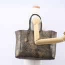 BOTTEGA VENETA INTRECCIATO Tote Bag Leather Black Gold Auth BA8028-19