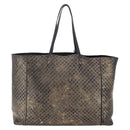 BOTTEGA VENETA INTRECCIATO Tote Bag Leather Black Gold Auth BA8028-2