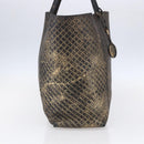 BOTTEGA VENETA INTRECCIATO Tote Bag Leather Black Gold Auth BA8028-3
