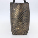 BOTTEGA VENETA INTRECCIATO Tote Bag Leather Black Gold Auth BA8028-4