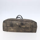 BOTTEGA VENETA INTRECCIATO Tote Bag Leather Black Gold Auth BA8028-5