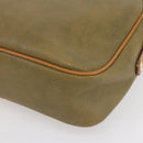 BALENCIAGA Shoulder Bag Leather Beige Silver Auth BA8029-13