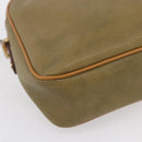 BALENCIAGA Shoulder Bag Leather Beige Silver Auth BA8029-14