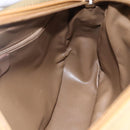 BALENCIAGA Shoulder Bag Leather Beige Silver Auth BA8029-19