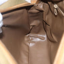 BALENCIAGA Shoulder Bag Leather Beige Silver Auth BA8029-20