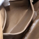 BALENCIAGA Shoulder Bag Leather Beige Silver Auth BA8029-21