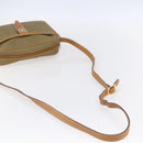 BALENCIAGA Shoulder Bag Leather Beige Silver Auth BA8029-7