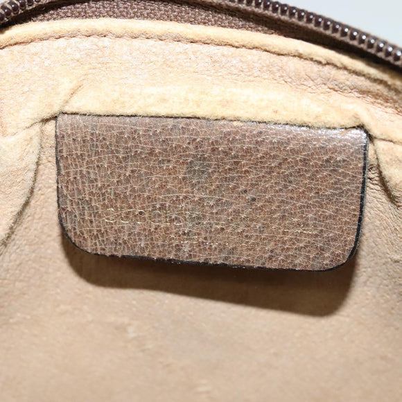 GUCCI GG Supreme Web Sherry Line Clutch Bag PVC Beige Gold 84 01 012 Auth BA803