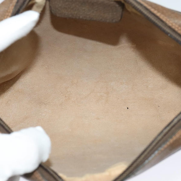 GUCCI GG Supreme Web Sherry Line Clutch Bag PVC Beige Gold 84 01 012 Auth BA803