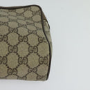 GUCCI GG Supreme Web Sherry Line Clutch Bag PVC Beige Gold 84 01 012 Auth BA803-14