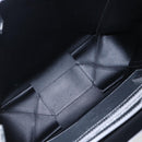 CELINE Hand Bag Leather 2way White Silver Auth BA8030-11