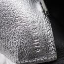 CELINE Hand Bag Leather 2way White Silver Auth BA8030-12