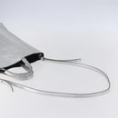 CELINE Hand Bag Leather 2way White Silver Auth BA8030-9