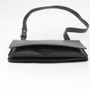 LOEWE Anagram Shoulder Bag Leather Black Silver Auth BA8031-10